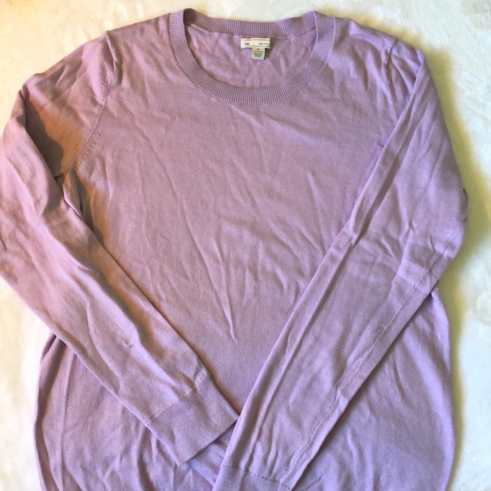 Lavender silk knit top